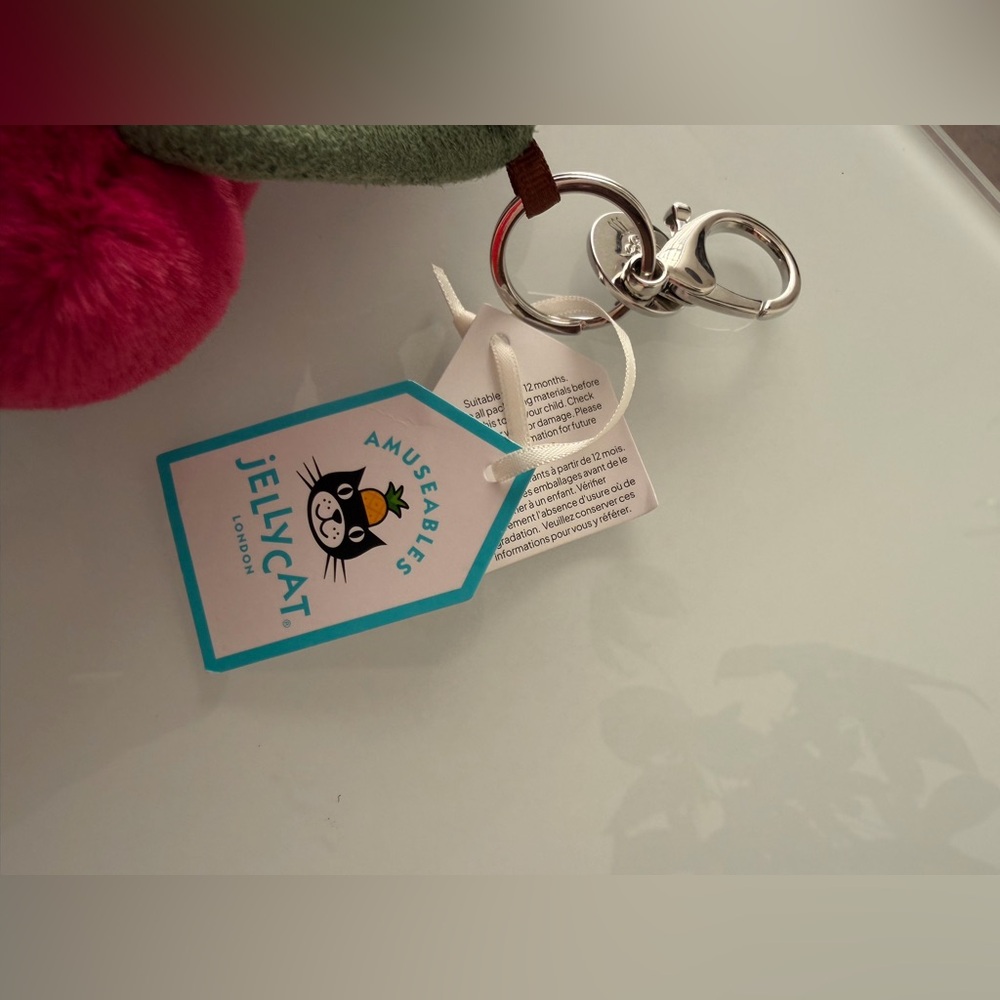 Jellycat Cherry Plush Keychain bag charm - Picture 3 of 5